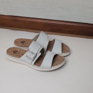 Clarks Cloudsteppers Sandals White Women's US Size 6.5
